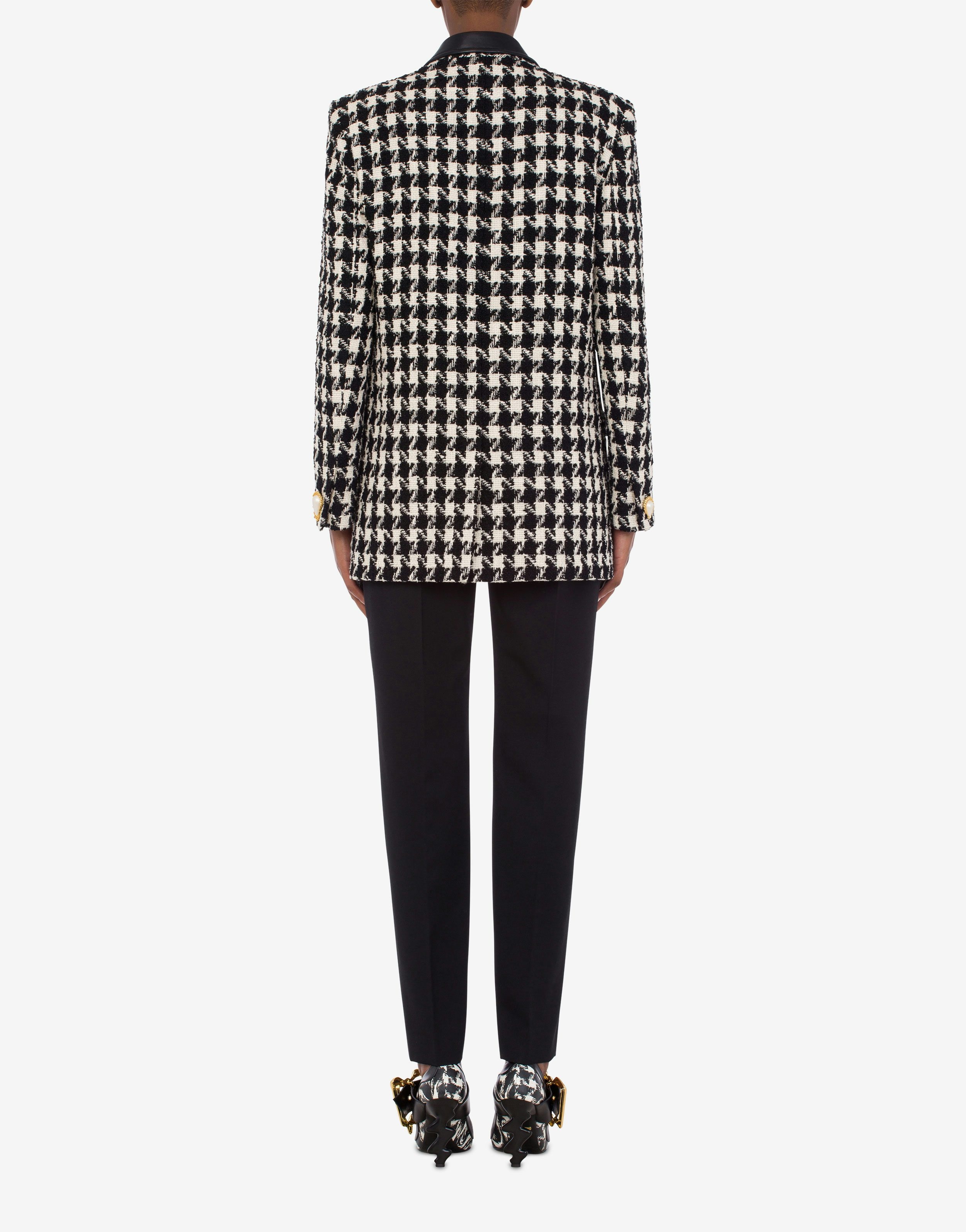 MORPHED BUTTONS HOUNDSTOOTH BOUCLÉ JACKET - 3