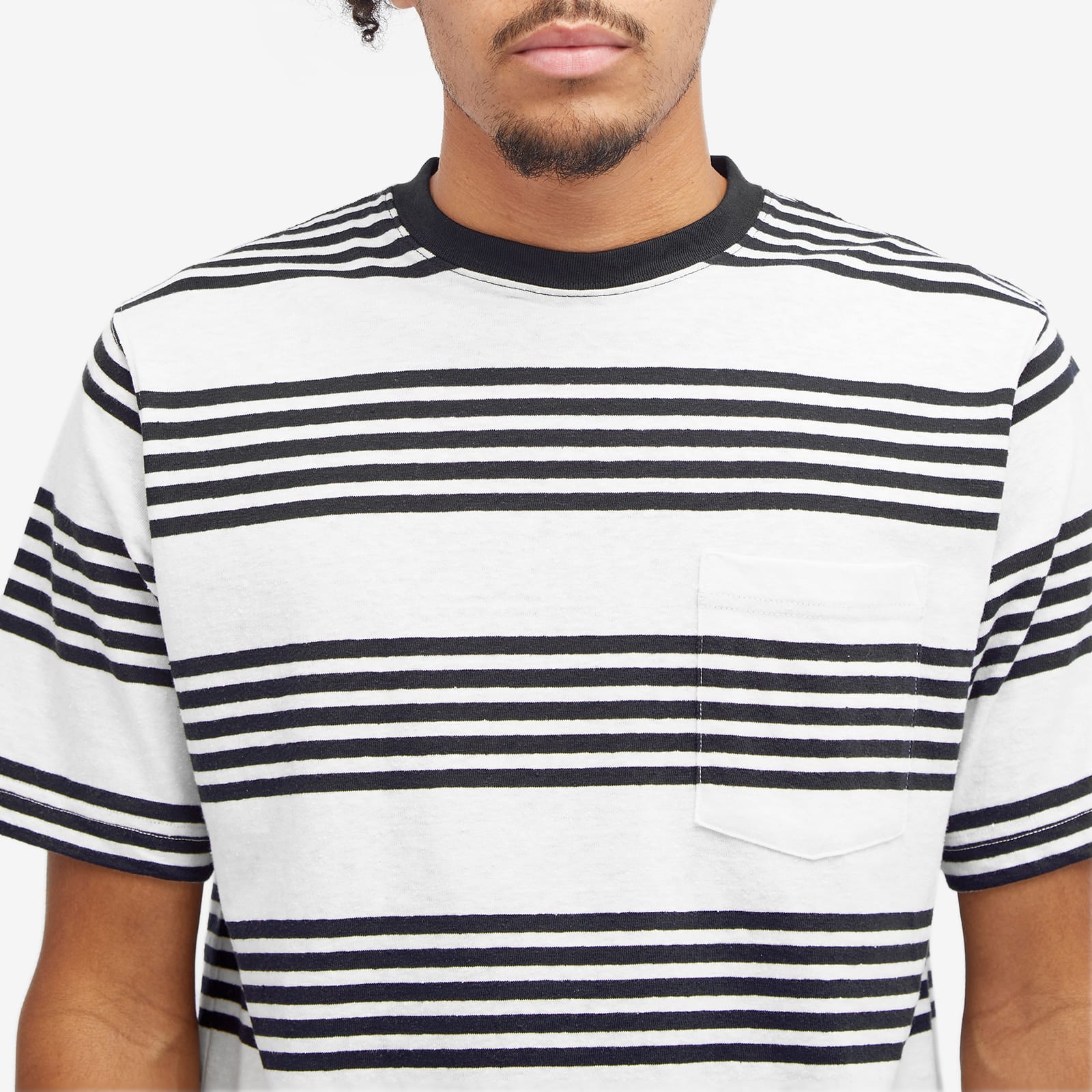 Beams Plus Nep Stripe Pocket T-Shirt - 5