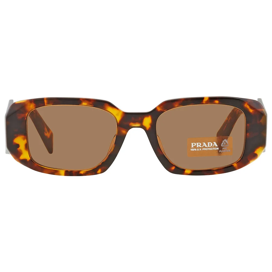 Prada Dark Brown Rectangular Ladies Sunglasses PR 17WSF VAU2Z1 51 - 1