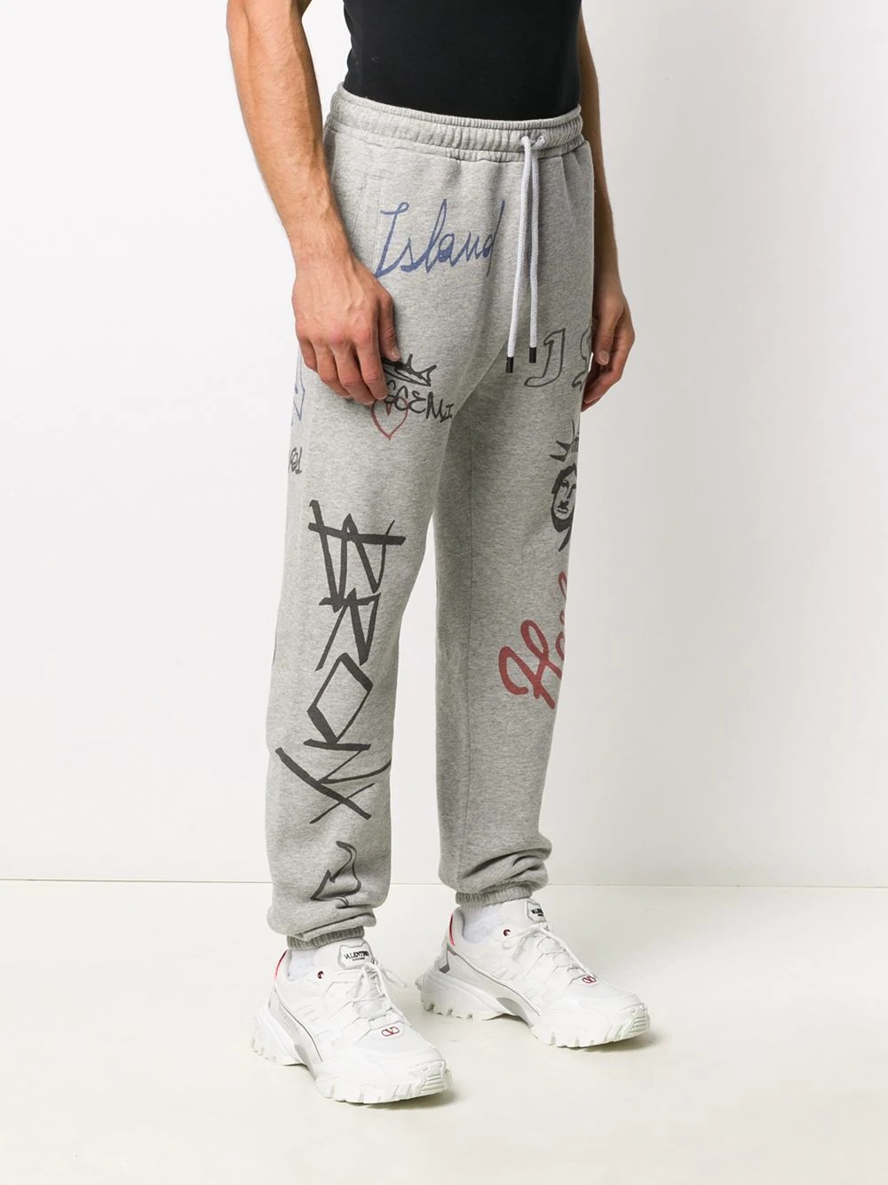 tag print track trousers - 3