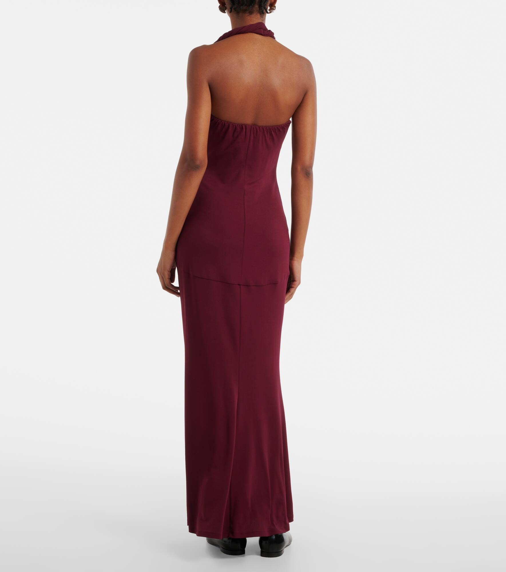 Eleanor halterneck jersey midi dress - 3