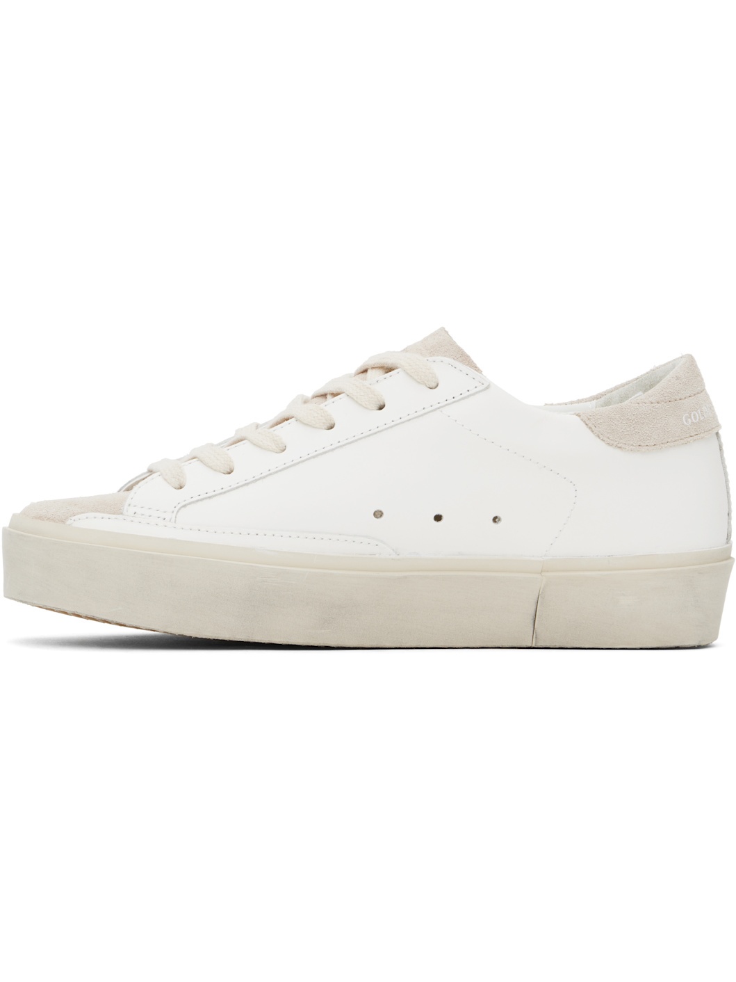 White & Beige Hi Star Sneakers - 3