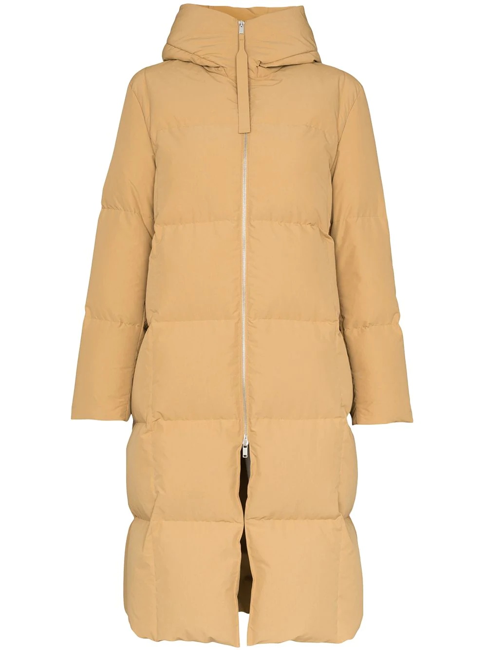 zip-front puffer coat - 1