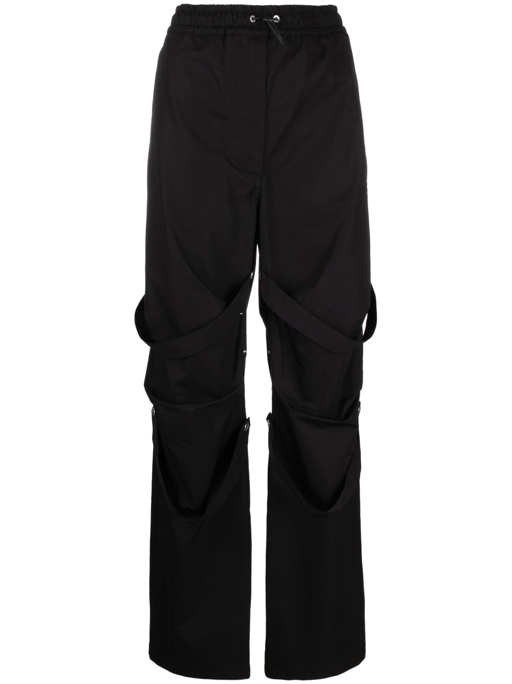 logo-print straight-leg trousers - 1