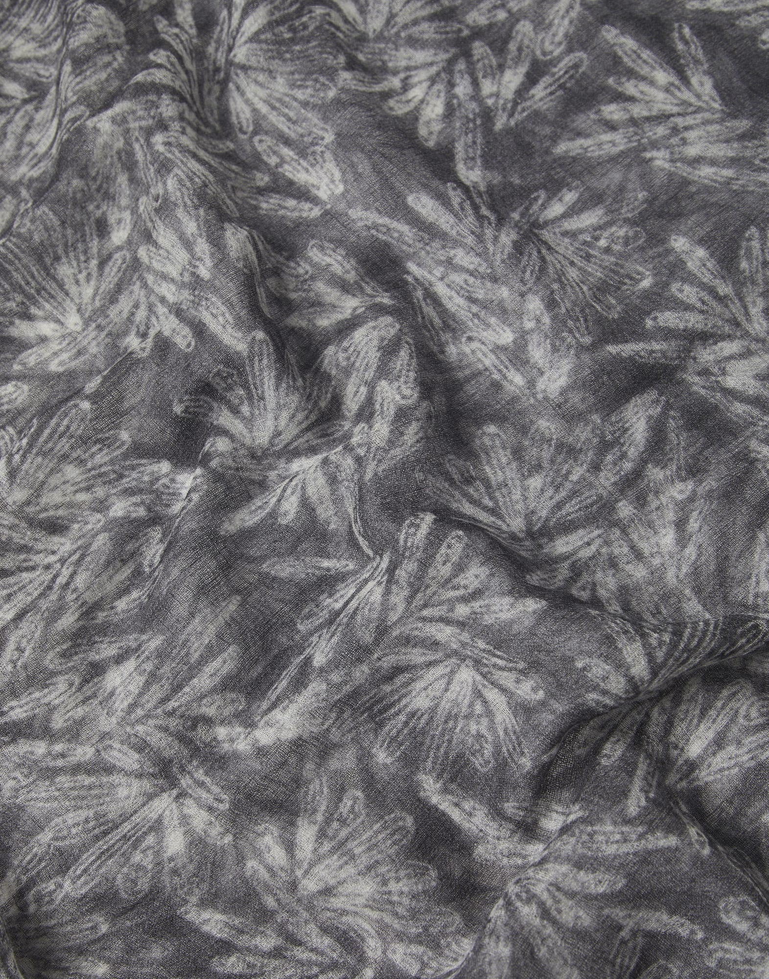 Cashmere scarf with fern print - 3