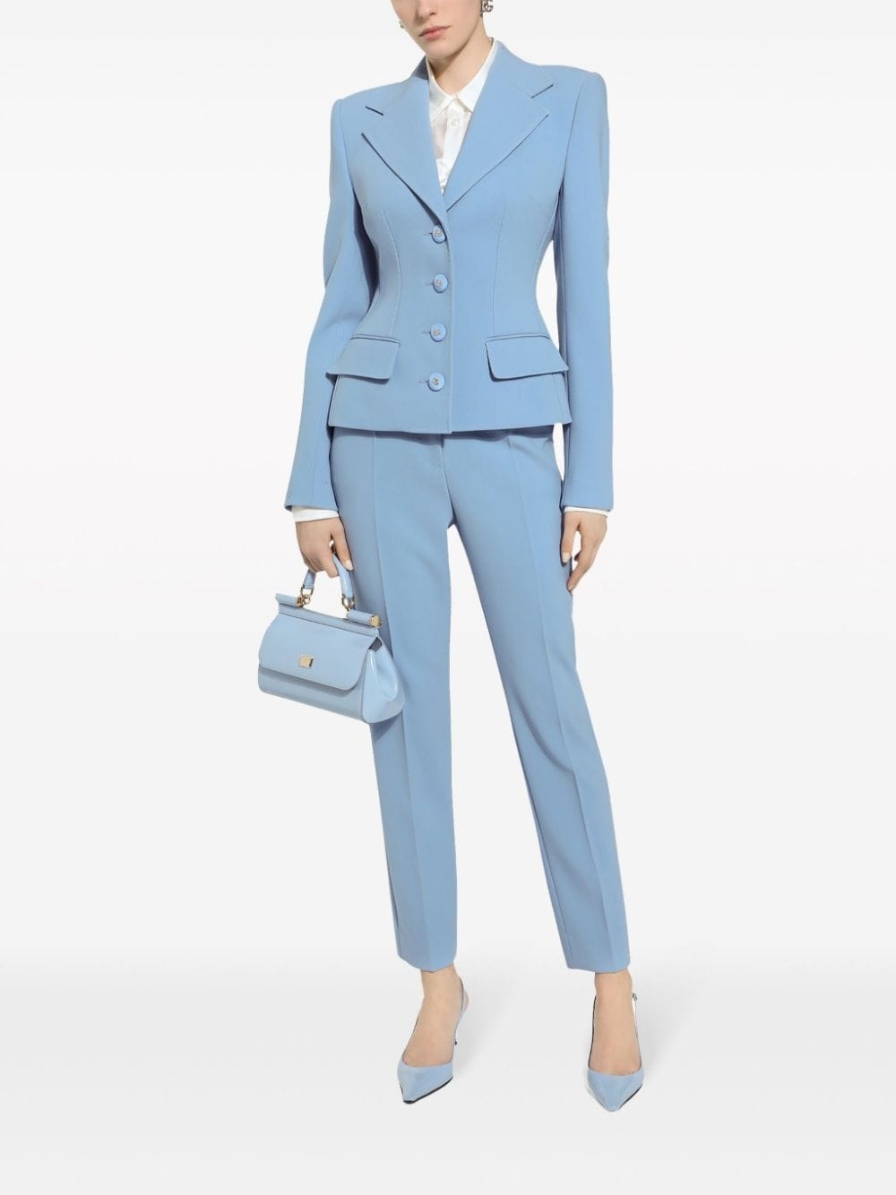 high-waisted tailored trousers - 2