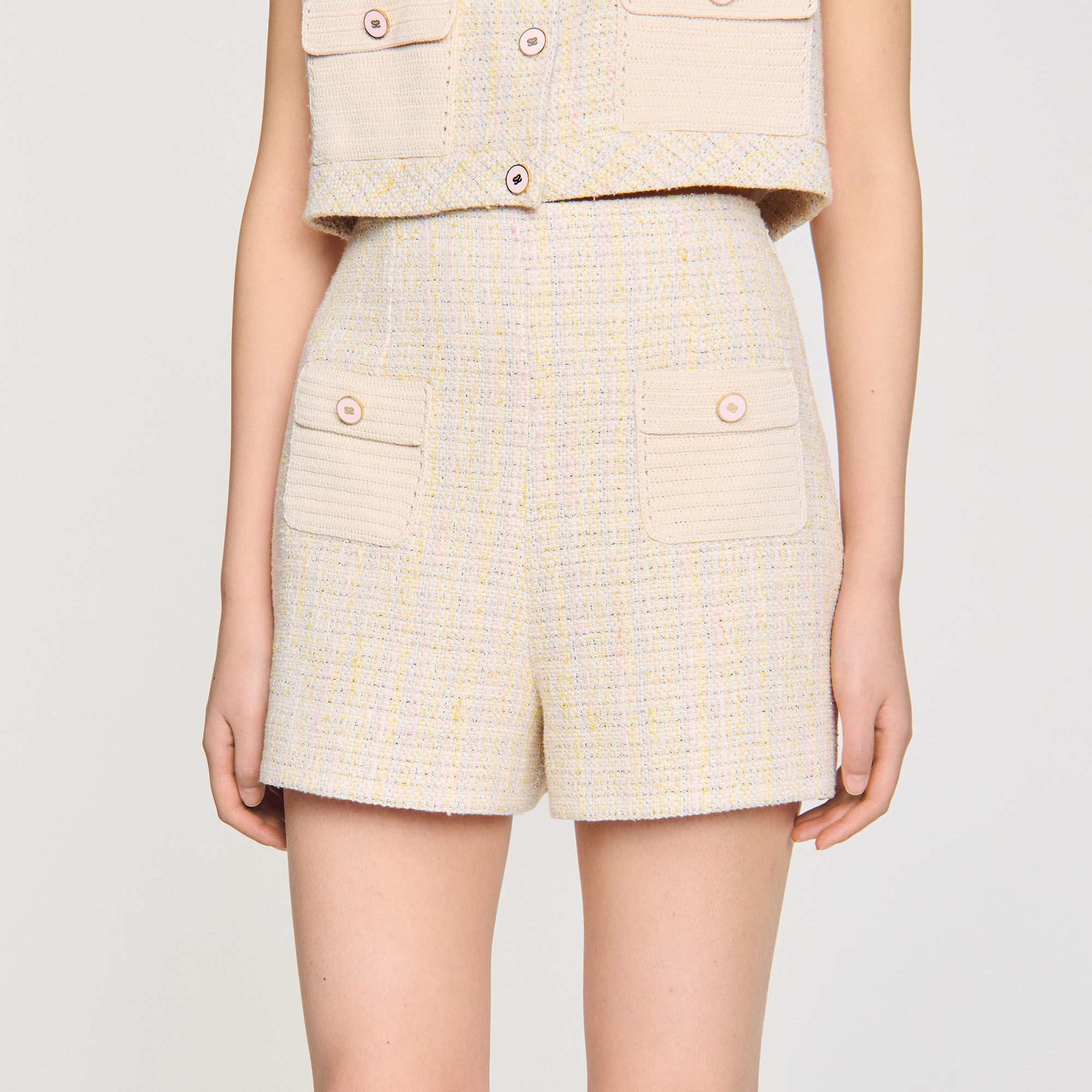 DECORATIVE TWEED SHORTS - 3