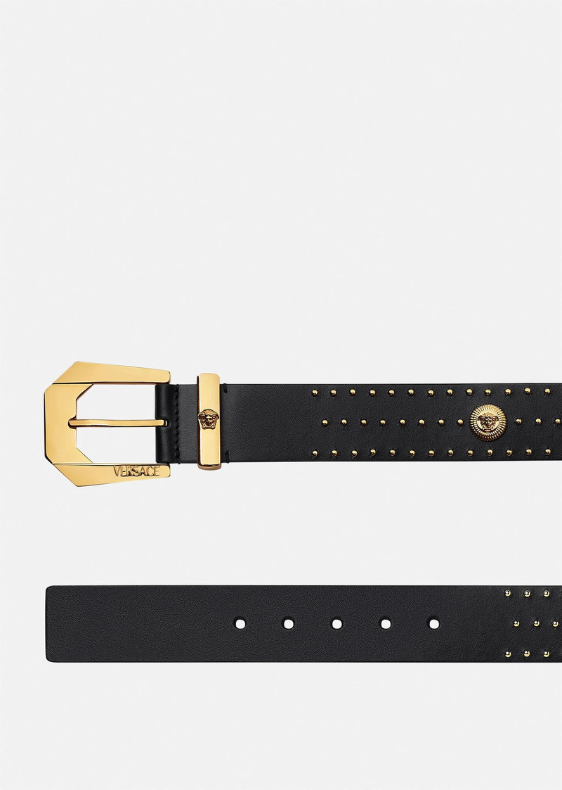 VERSACE Medusa Heritage Studded Leather Belt 4 cm outlook