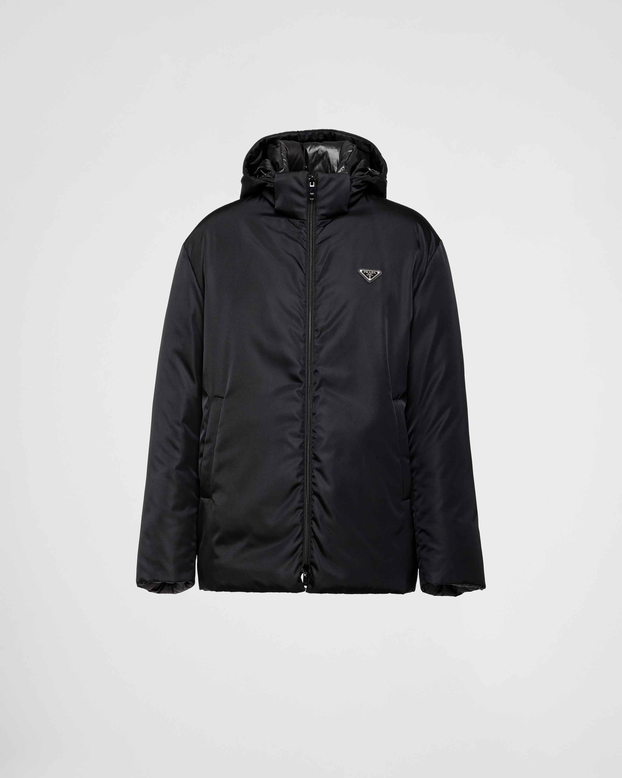 Black Re-nylon Puffer Jacket