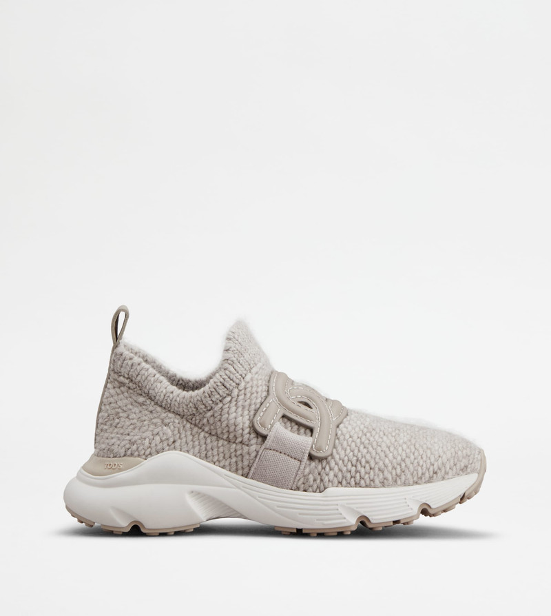 KATE SLIP-ON SNEAKERS IN FABRIC - GREY 1
