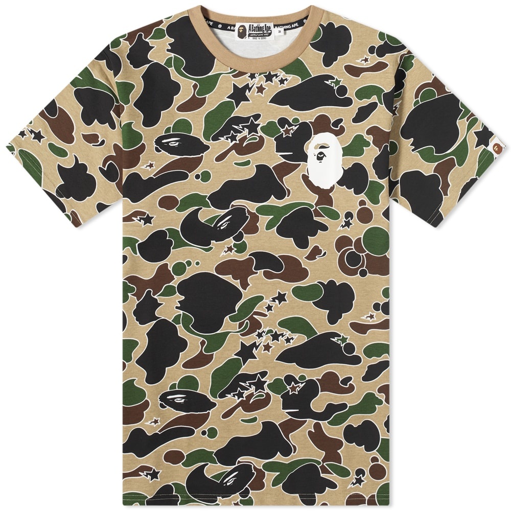 A Bathing Ape STA Camo Ape Head Tee - 1