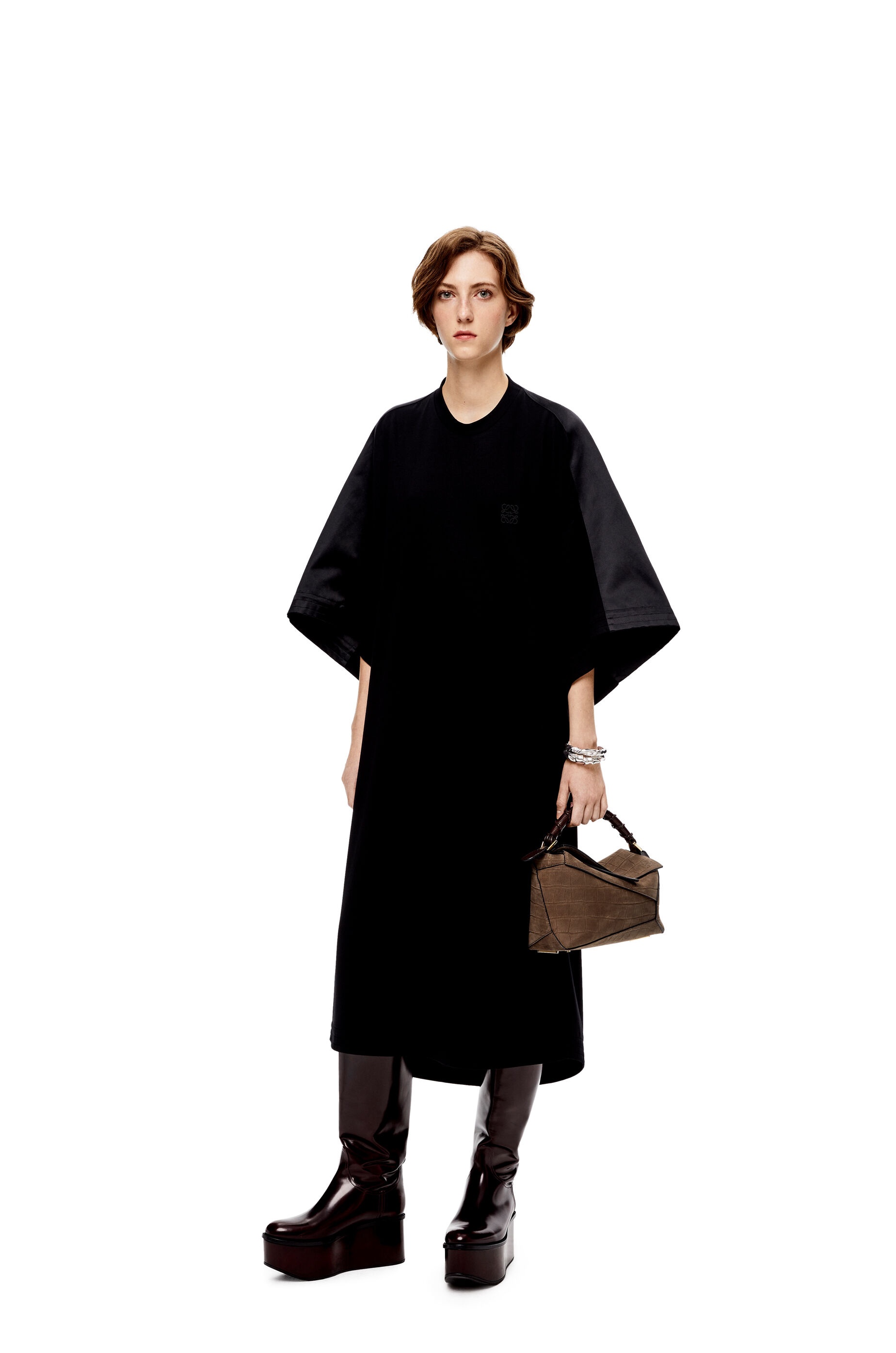 Tunic dress in silk and cotton - 2