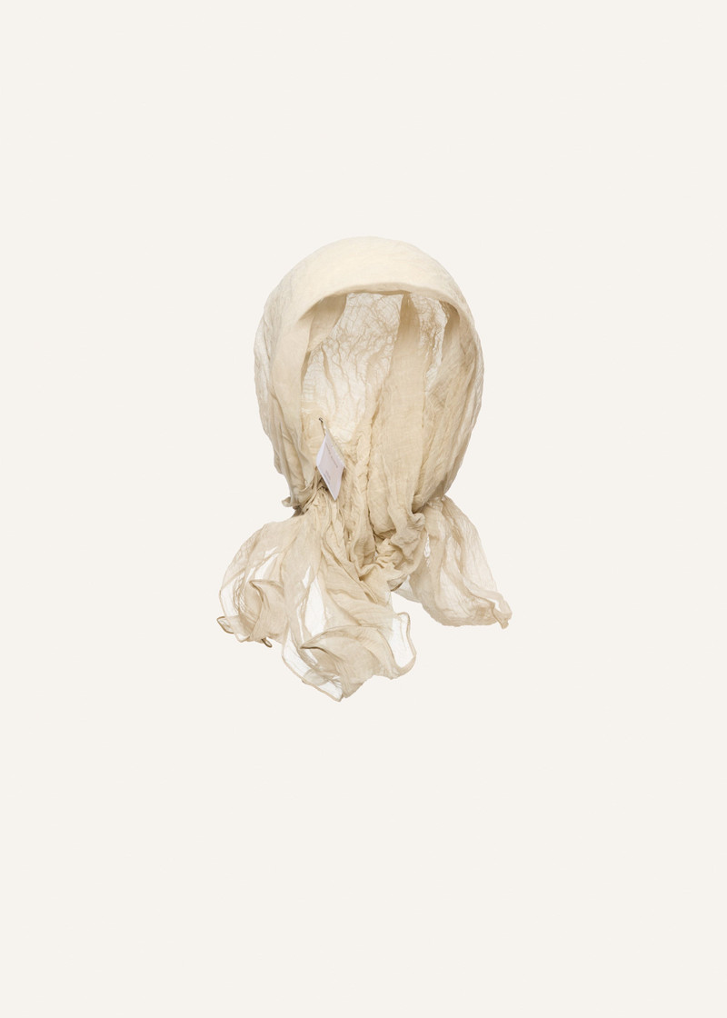 Wired head scarf in cream 1