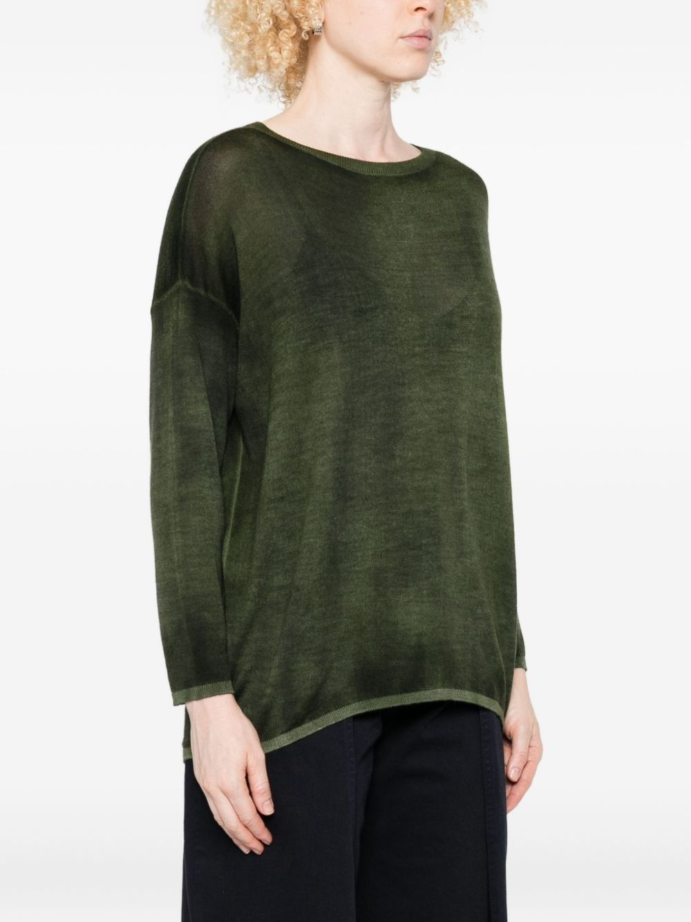 metallic-detail sweater - 3