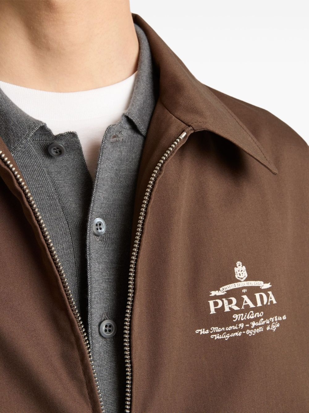 logo-embroidered jacket - 5