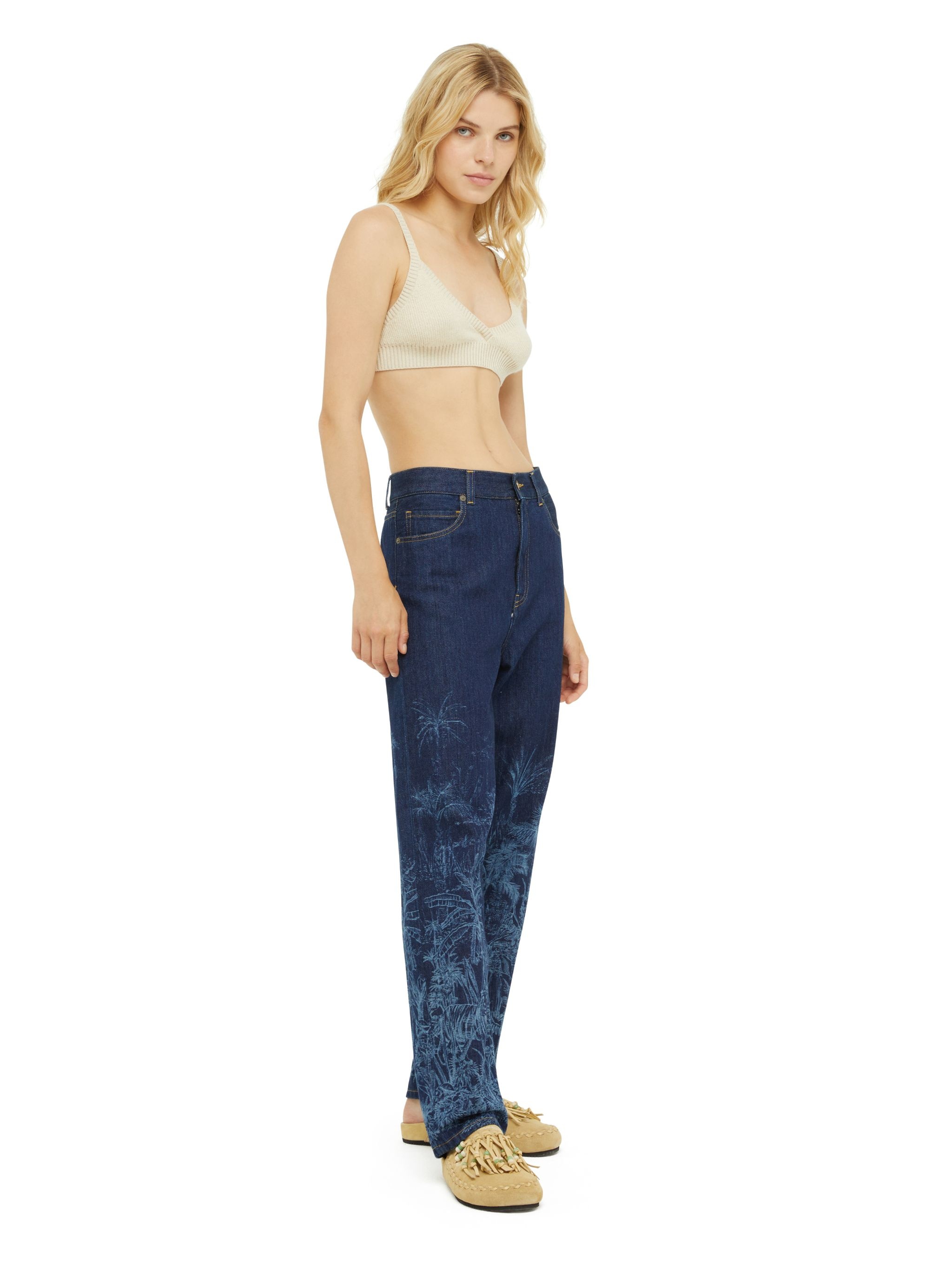 Jungle Toile De Jouy Denim Pants - 5