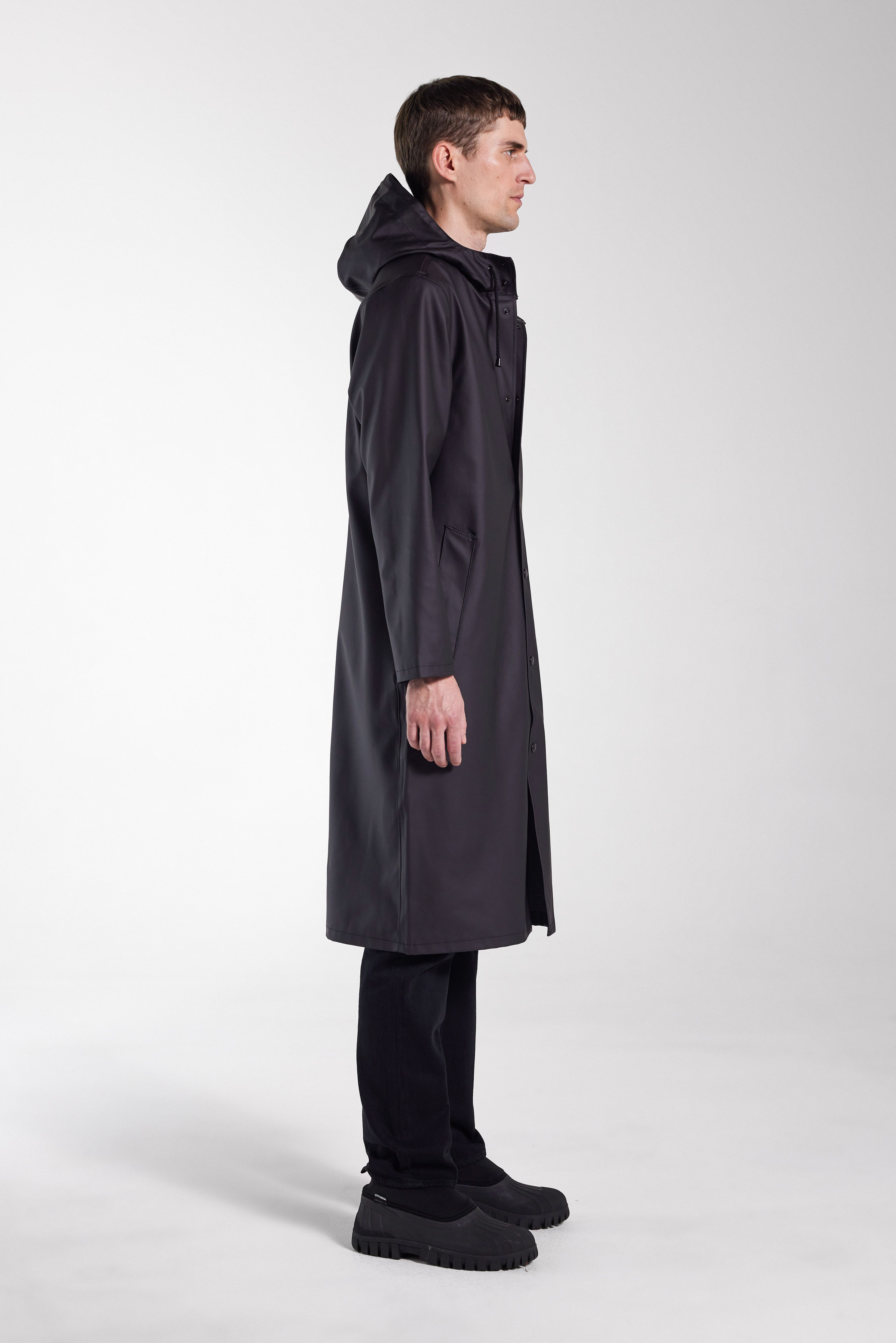Stockholm Long Raincoat Black - 3