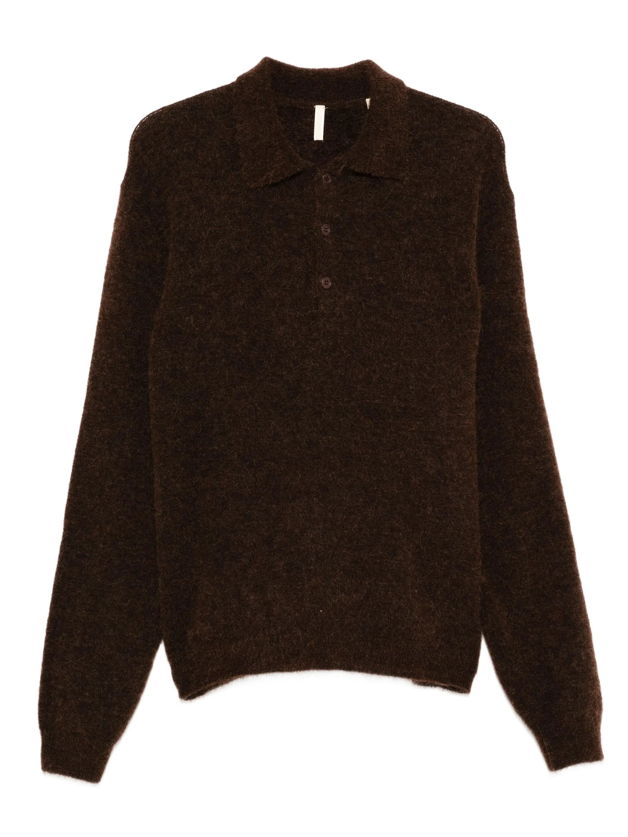 Sunflower Polo-neck Buttoned Sweater - 1