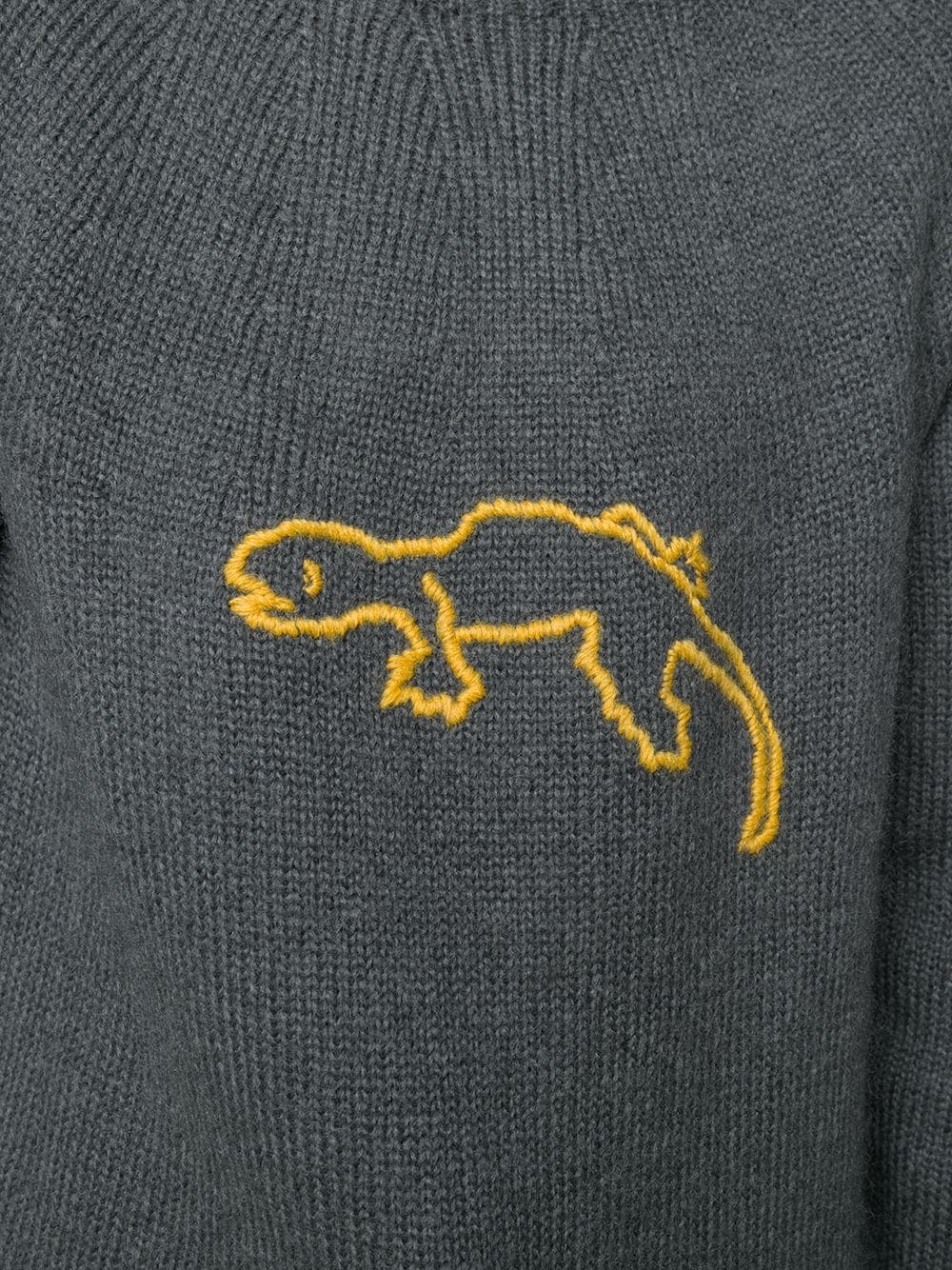 embroidered gecko jumper - 5