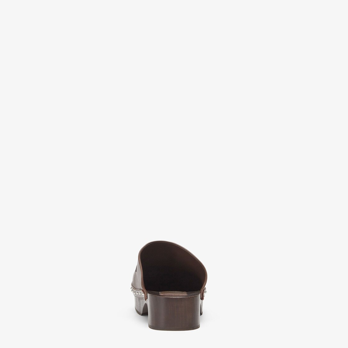 Brown leather clogs - 3