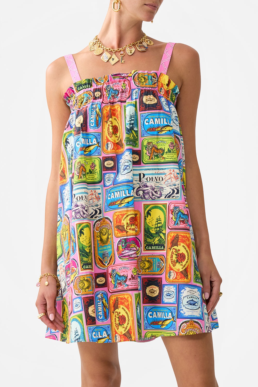 WIDE STRAP SHORT SUNDRESS - 5