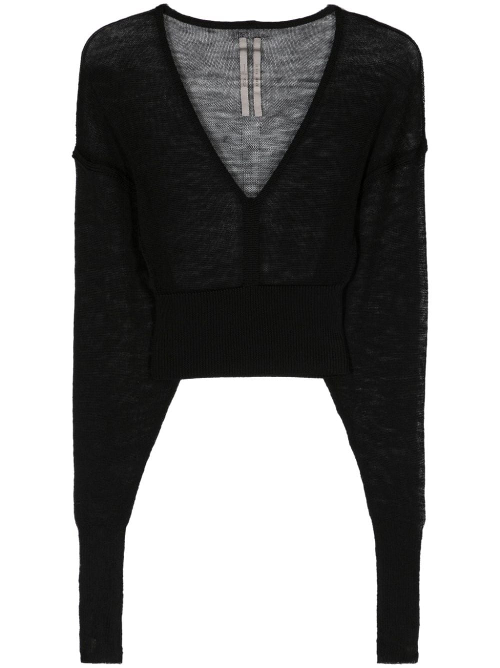 virgin wool cropped jumper - 1