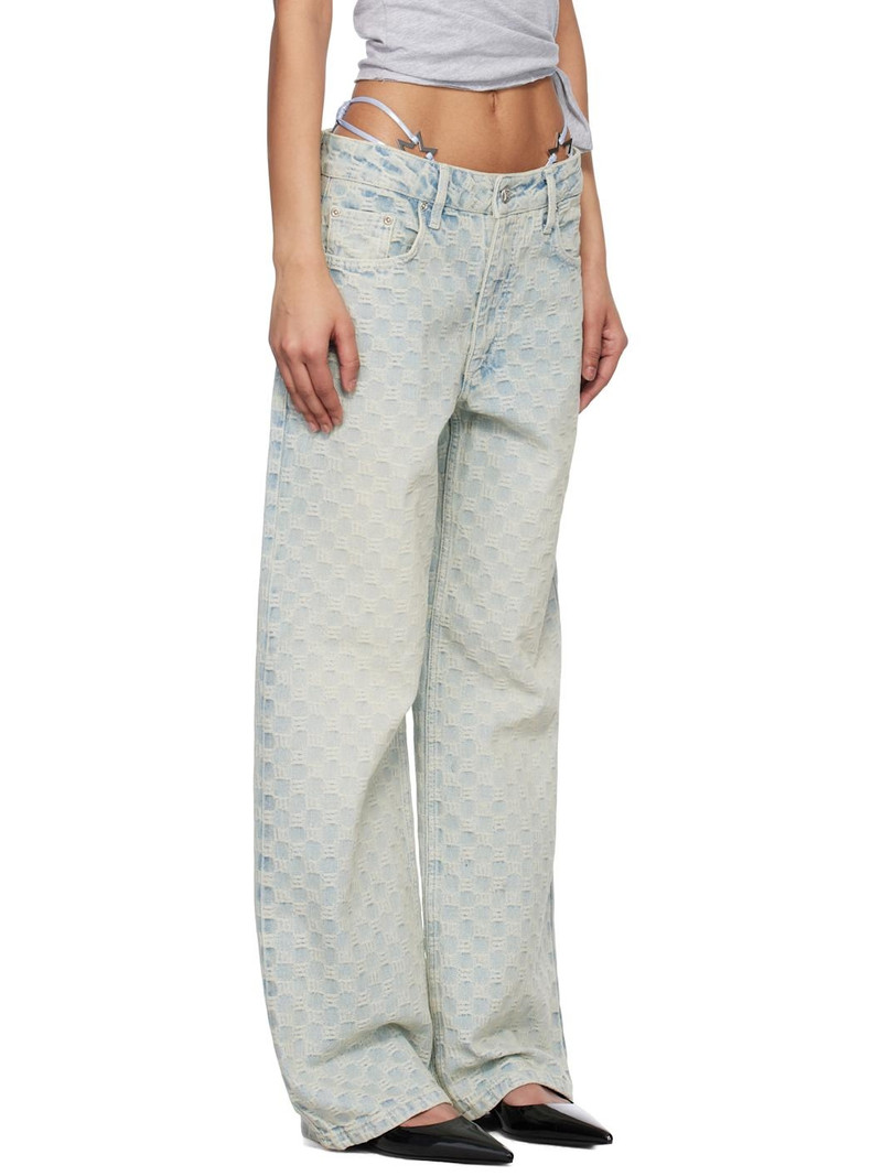Blue Monogram Ocean Washed Jeans 2