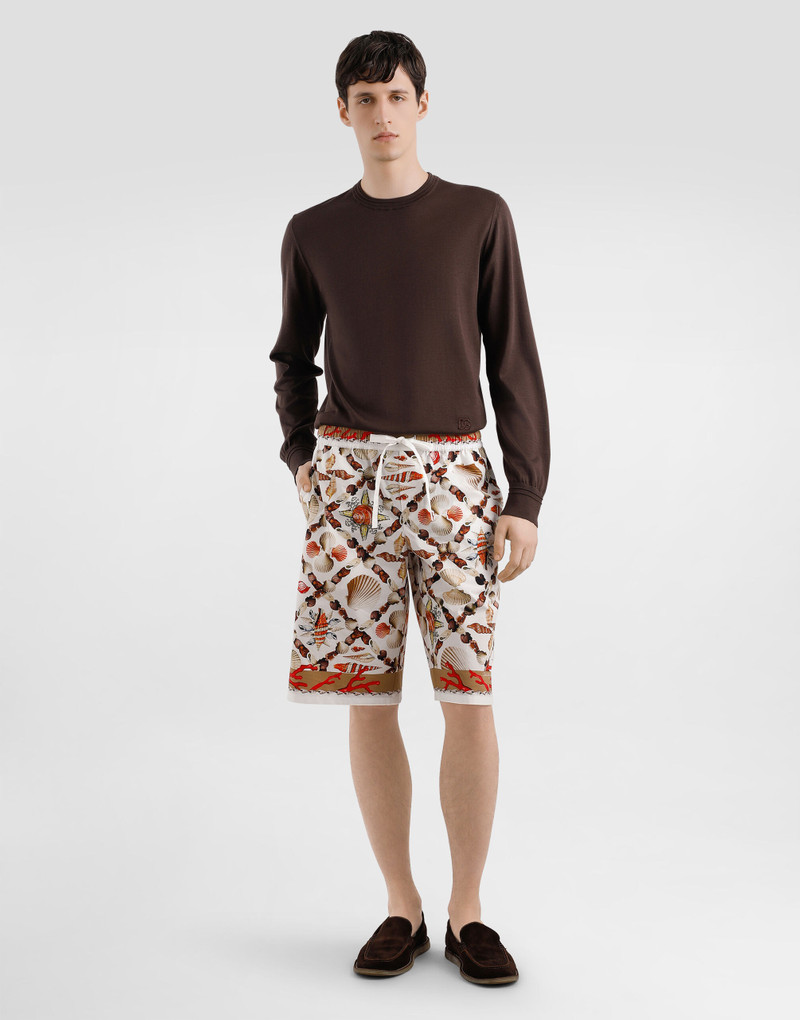 Dolce & Gabbana shell-print poplin trousers outlook