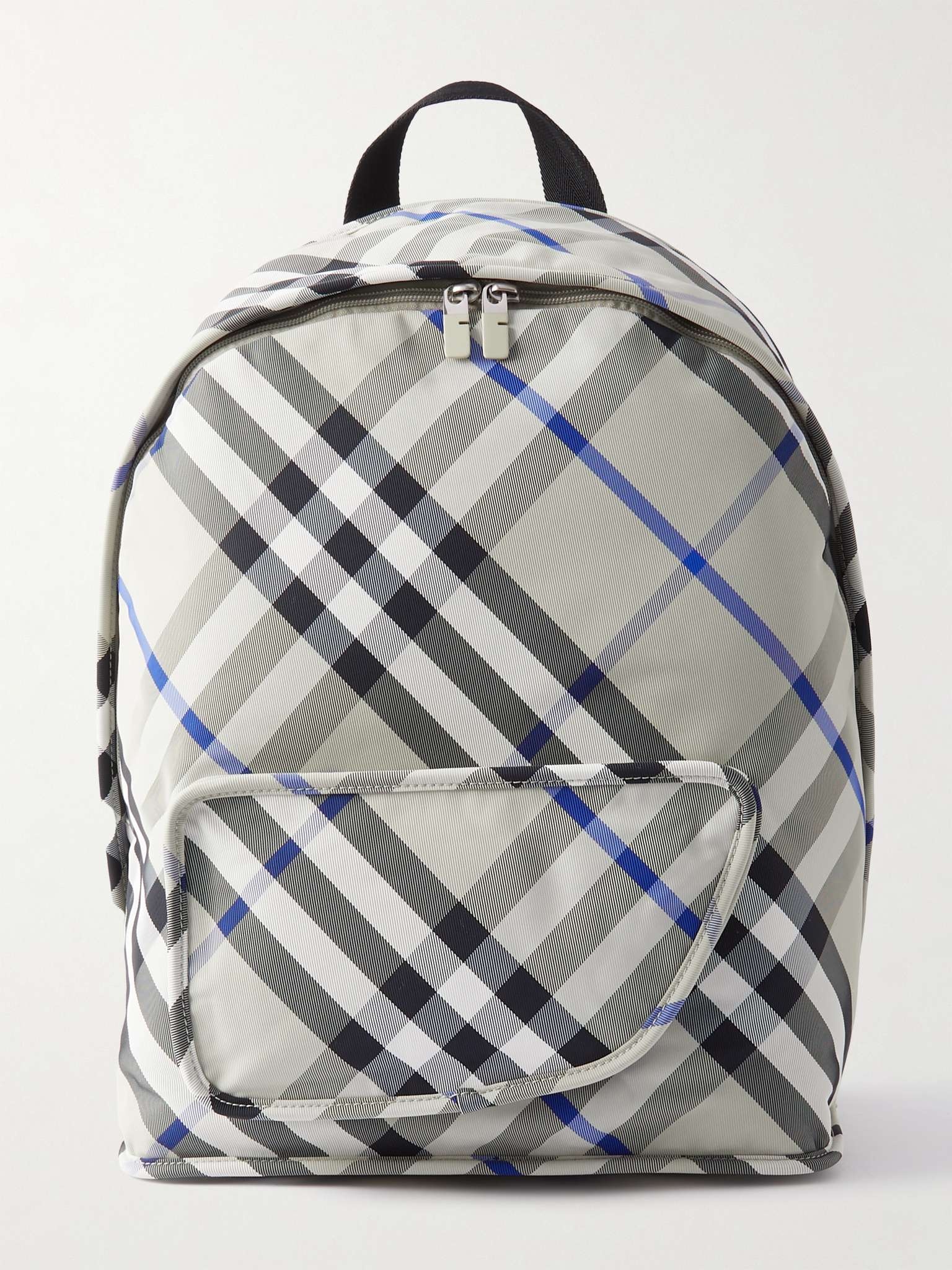 Checked Nylon-Twill Backpack - 1