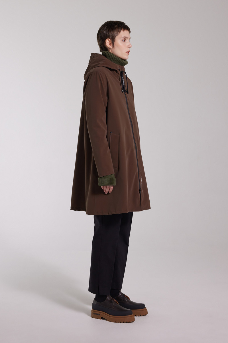 Mosebacke Lightweight Matte Zip Raincoat Dark Brown 7