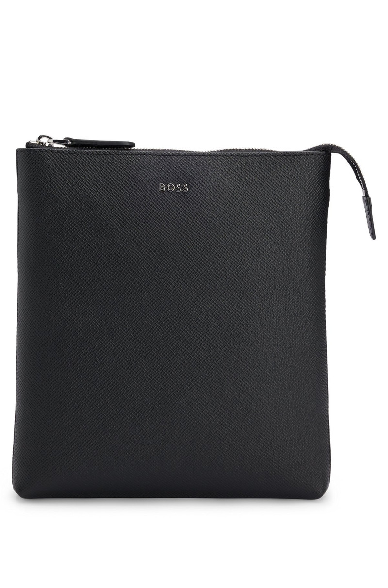 STRUCTURED-LEATHER ENVELOPE BAG WITH LOGO LETTERING 2