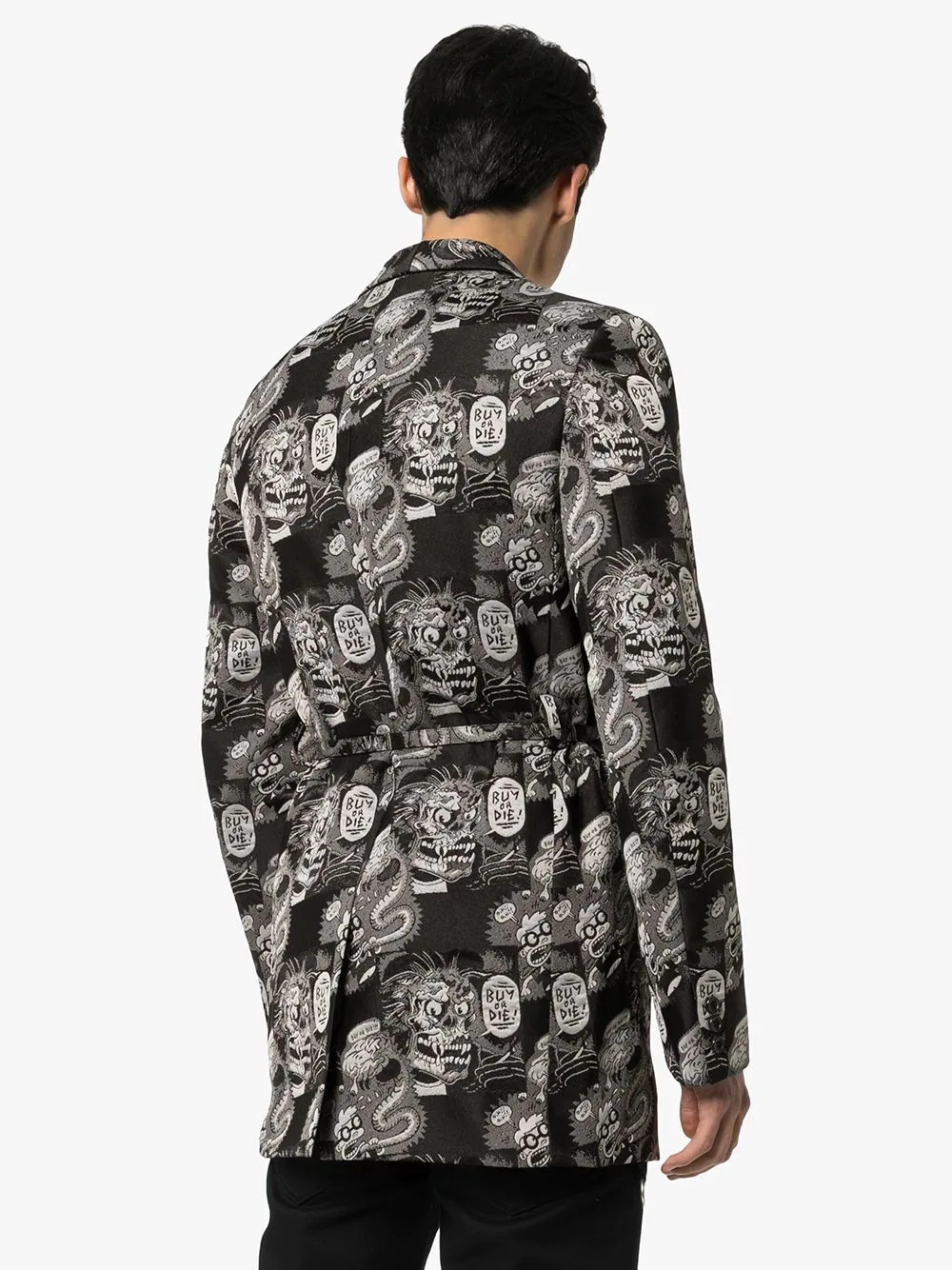 Buy Or Die jacquard blazer - 4