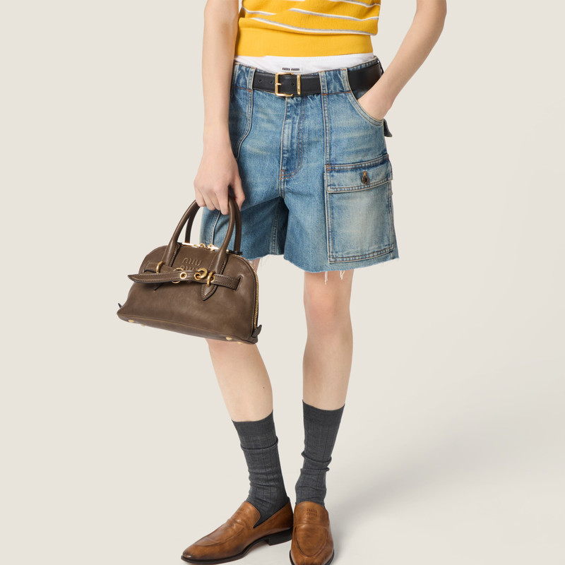 Miu Miu Aventure nappa leather top-handle bag outlook