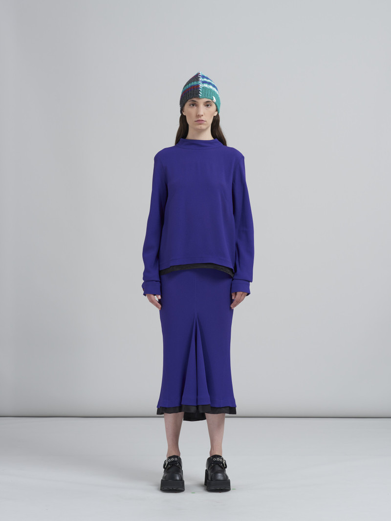 Marni SABLÉ CREPE SKIRT outlook