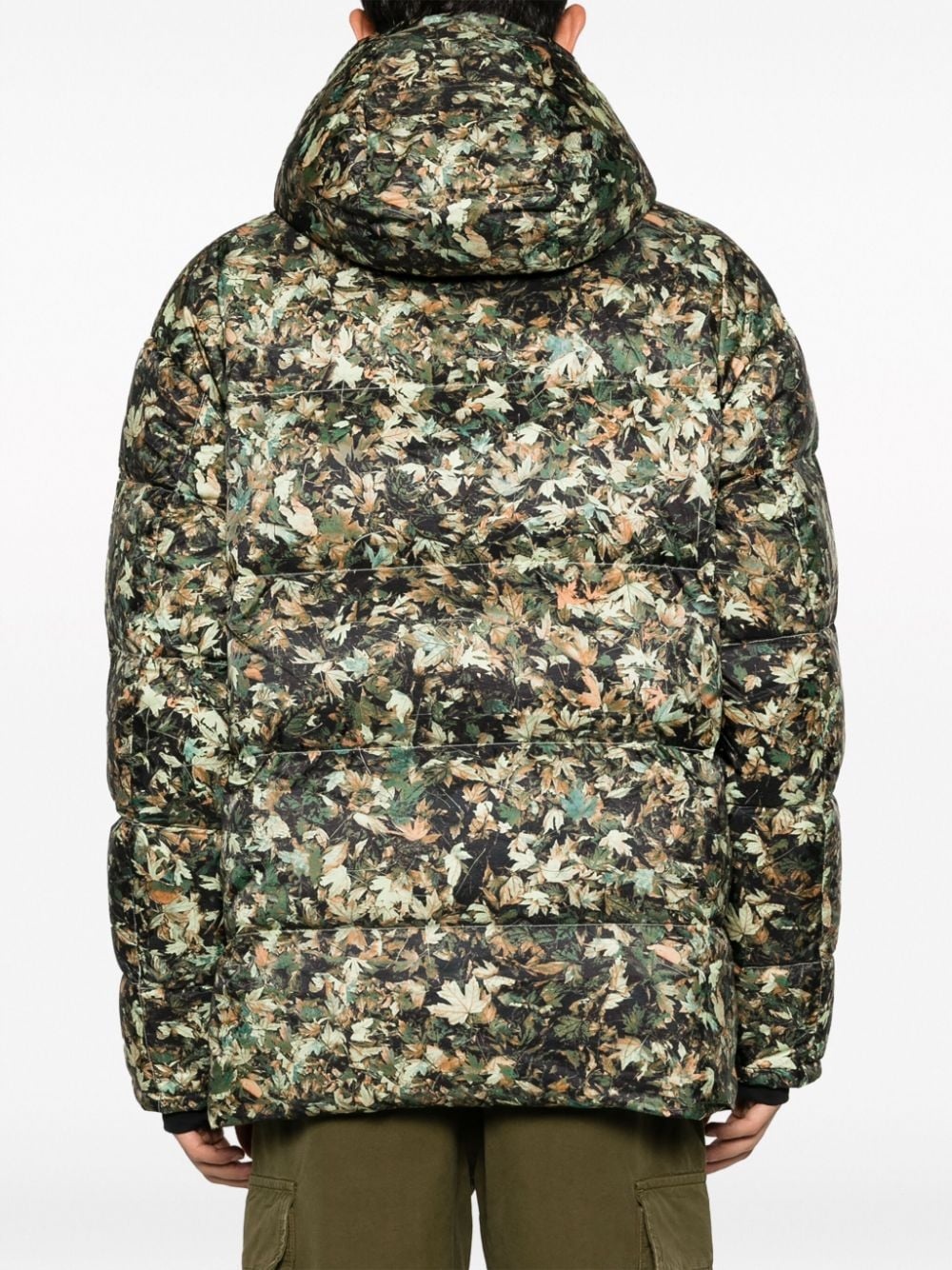 73 leaf-print padded jacket - 4