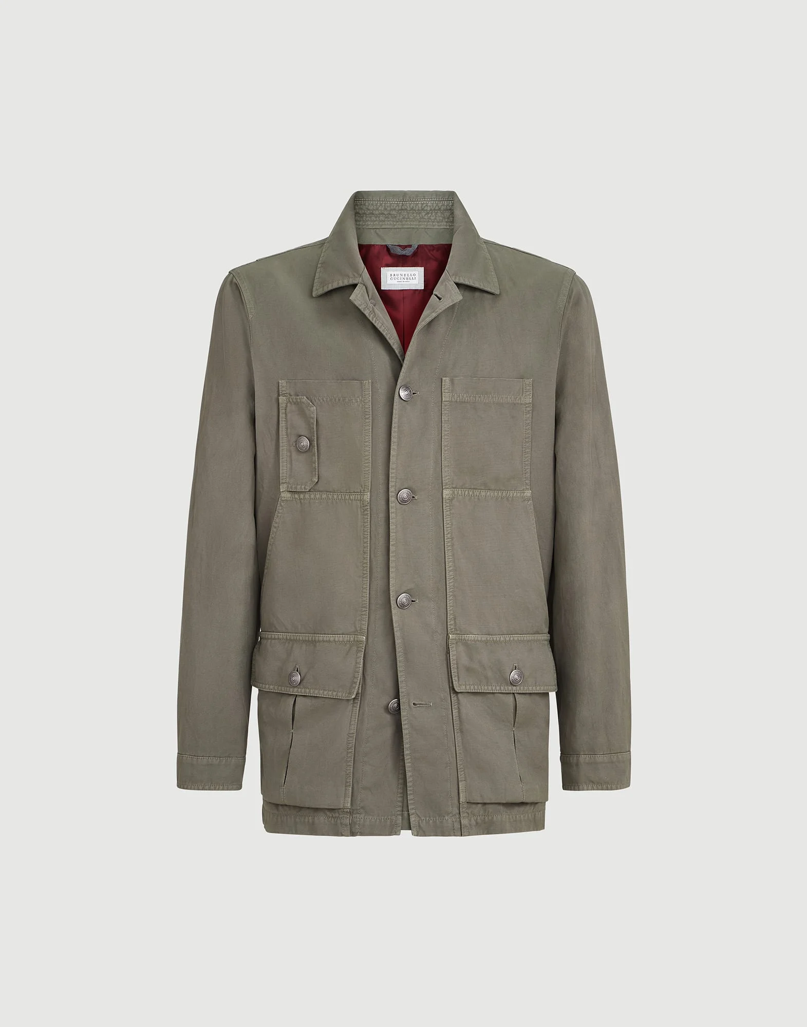 Cotton and linen canvas outerwear jacket - 1