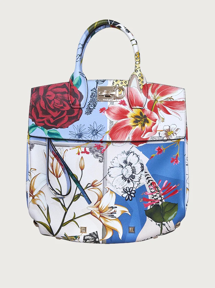 FERRAGAMO STUDIO BAG FOULARD PRINT (M) - 7