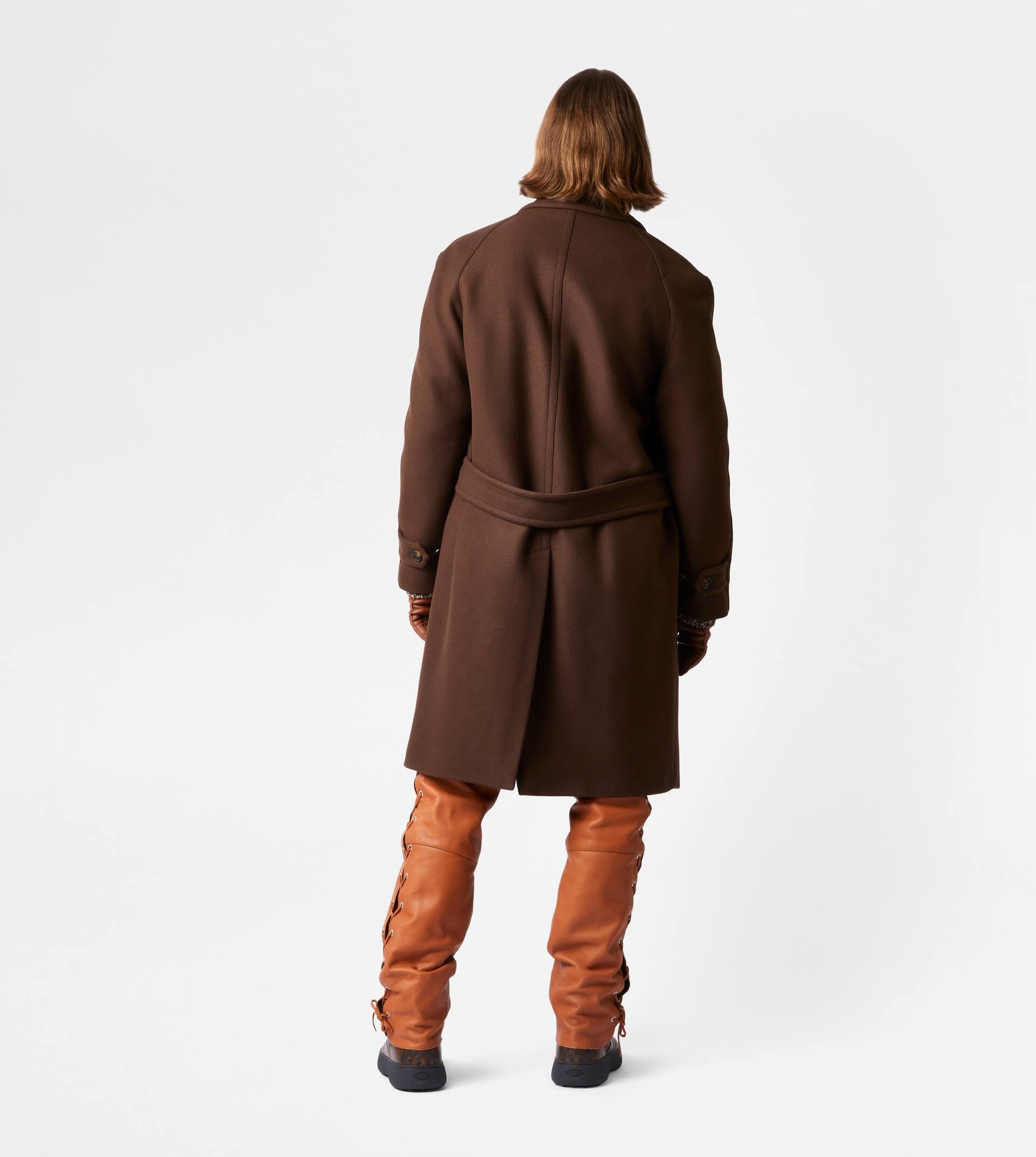 TOD'S COAT OVER - BROWN - 3
