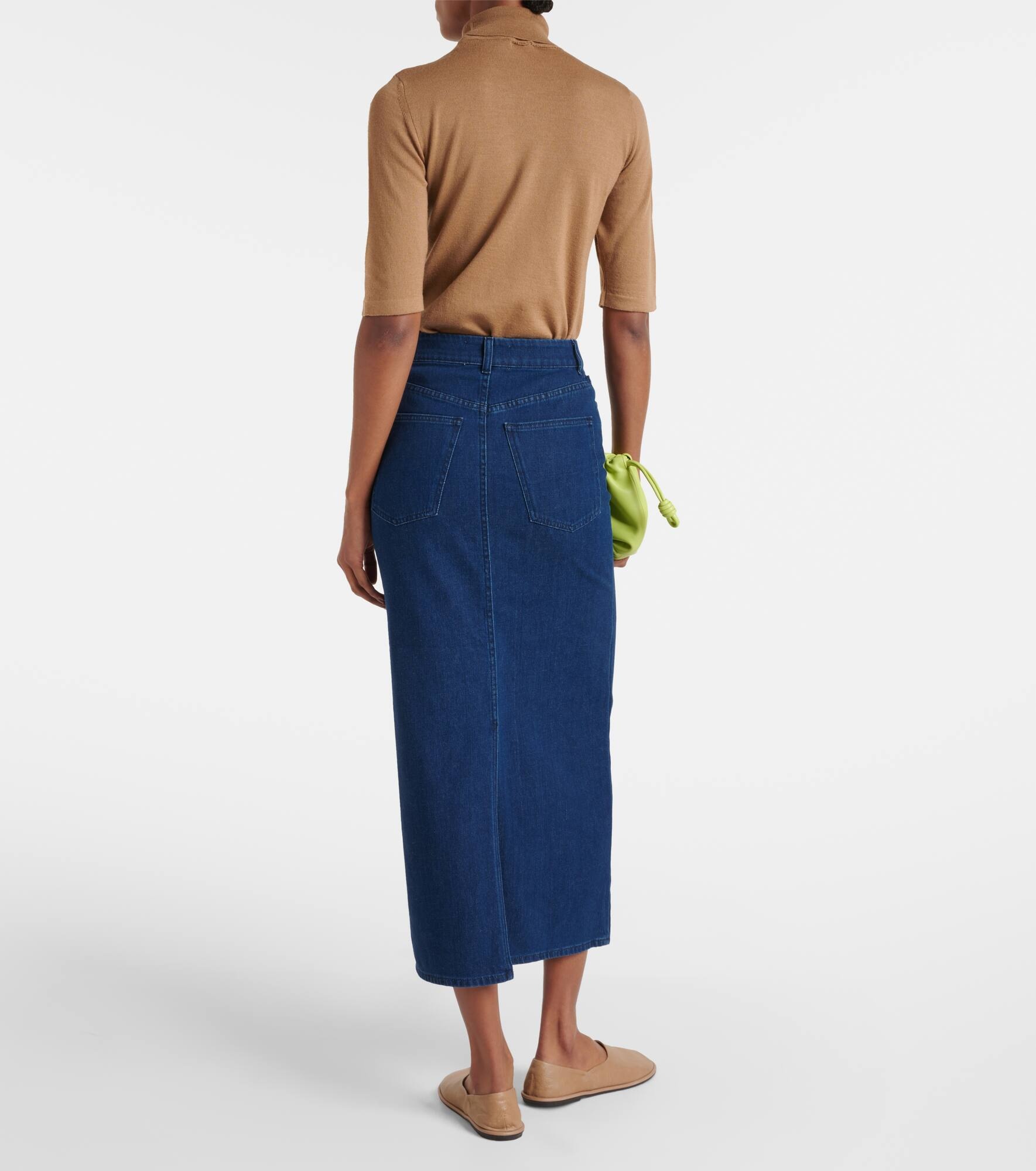 Sera denim midi skirt - 3