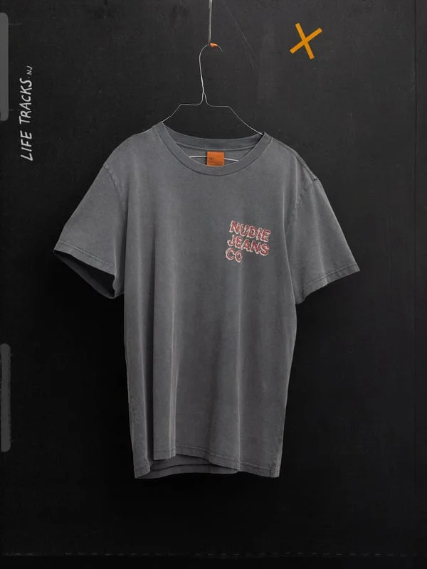 Roy T-Shirt Life Tracks I Antracite - 1