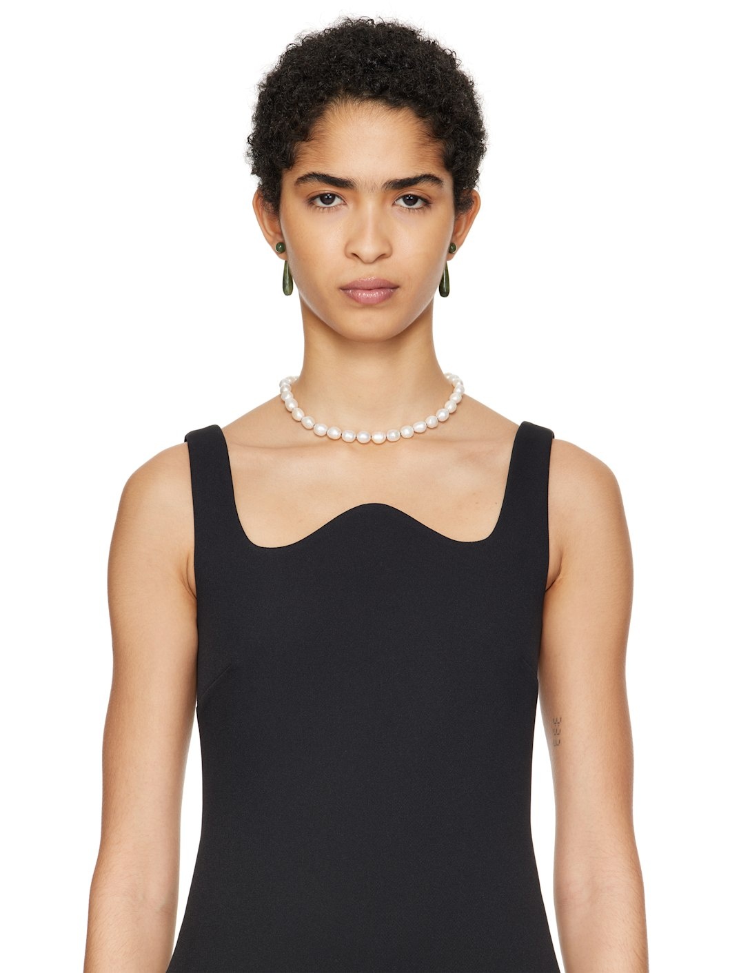 White Simple Baroque Pearl Collar Necklace - 2