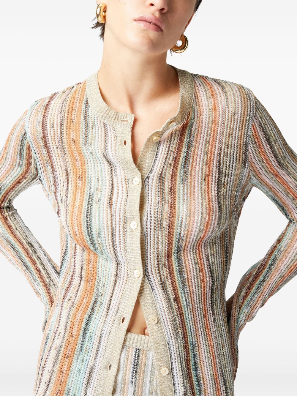 striped cardigan - 4