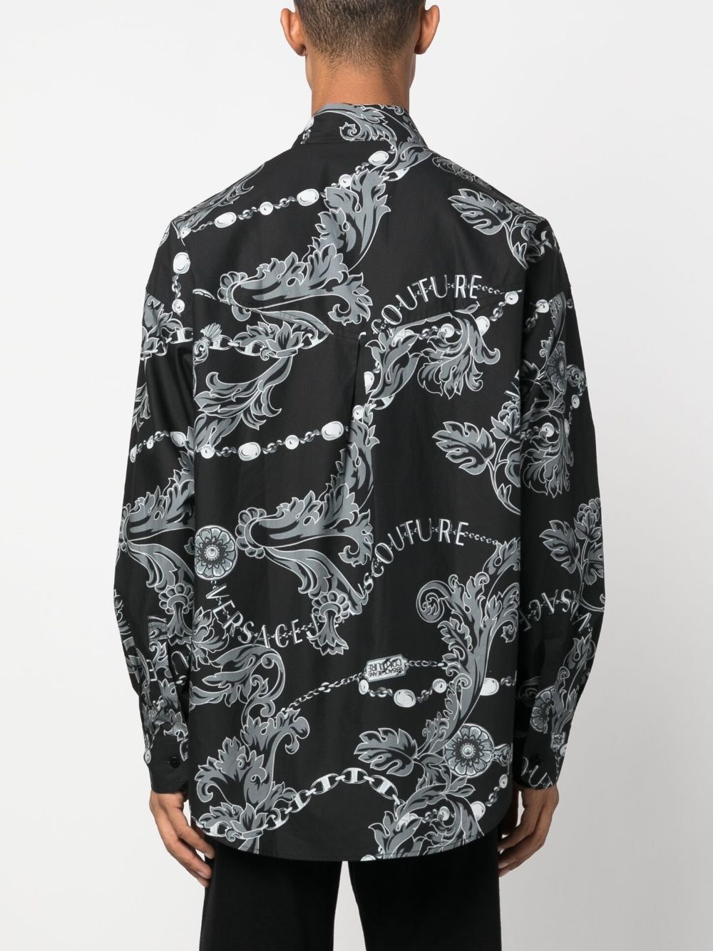 Chain Couture-print cotton shirt - 4