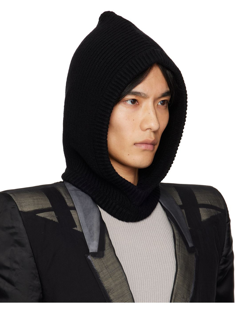 Rick Owens Black Concordians Cashmere Hood outlook
