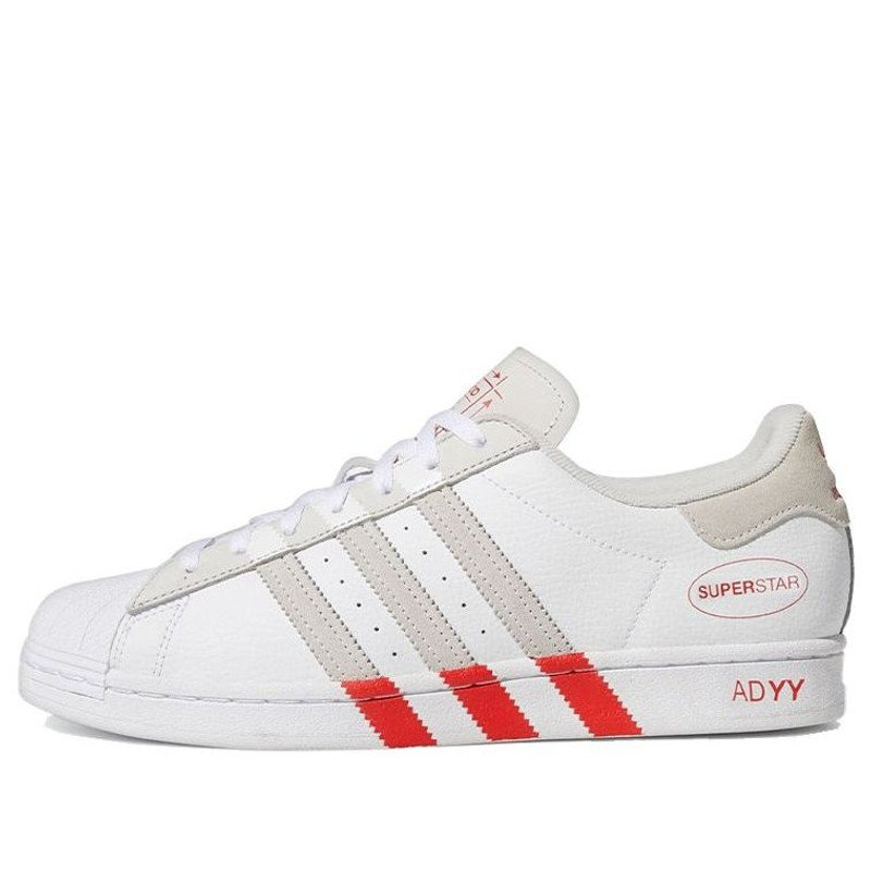 adidas Superstar 확장 3-Stripes 화이트 레드 - 1