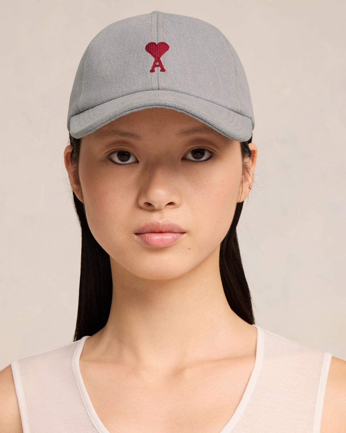 RED AMI DE COEUR EMBROIDERY CAP - 2
