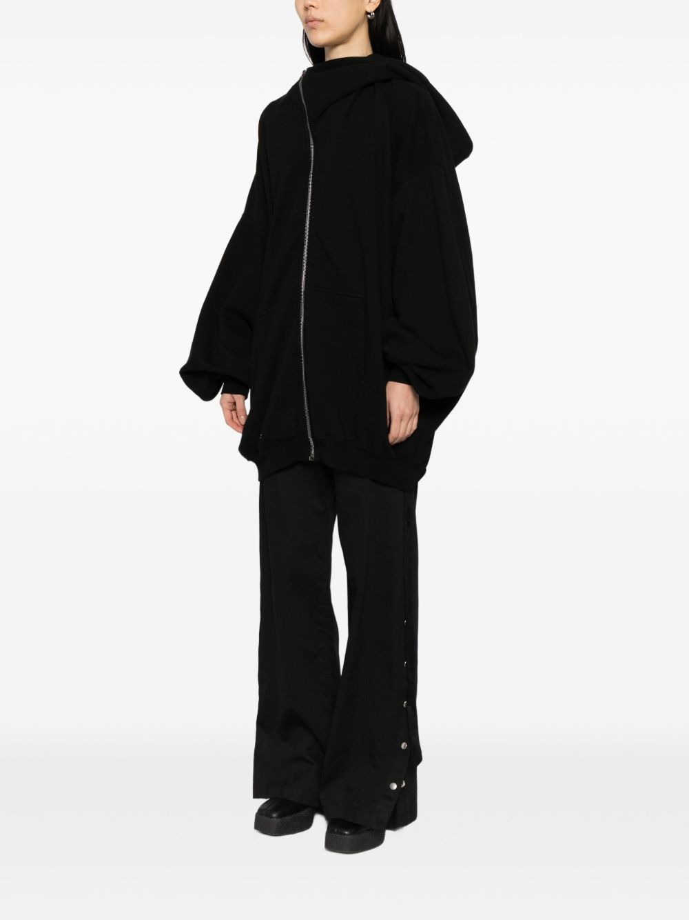 hooded zip-up sweatshirt - 3