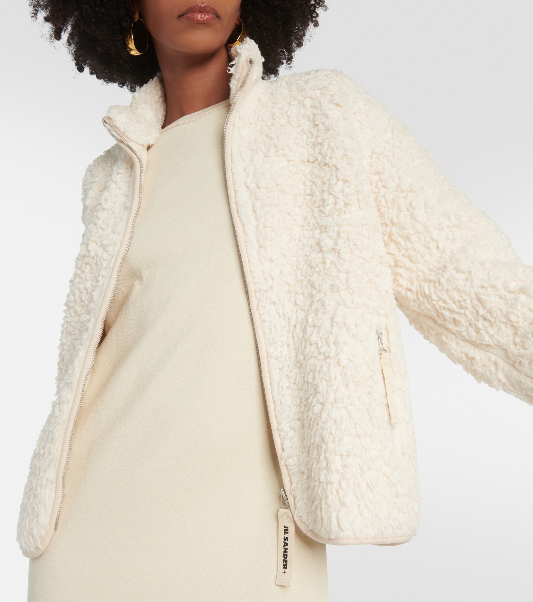 Faux fur-trimmed cotton jacket - 6