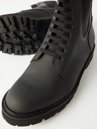 Grenson Buckley rubberised-leather Derby boots outlook