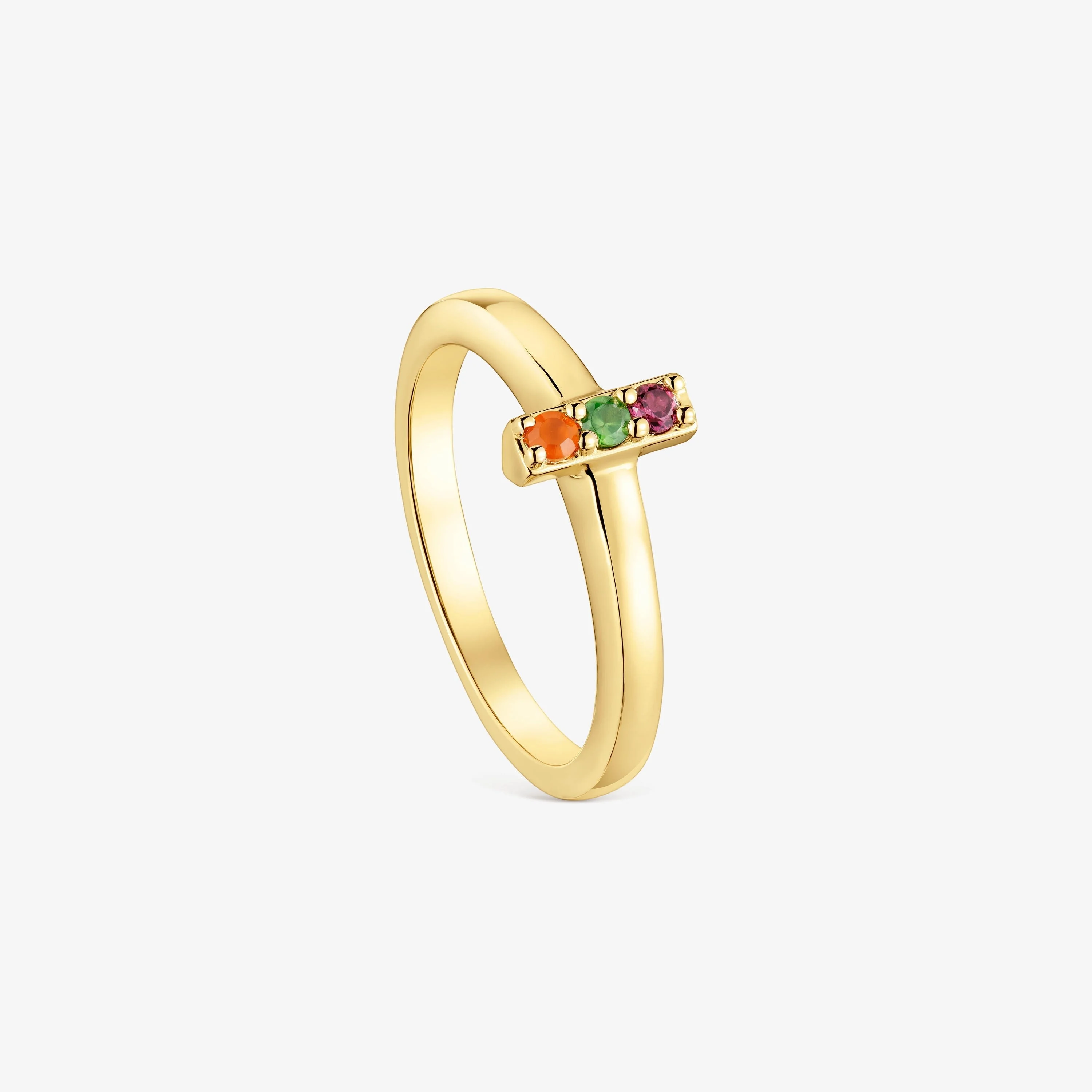 Small Ring with 18K gold vermeil and gemstones TOUS Basic Colors - 1